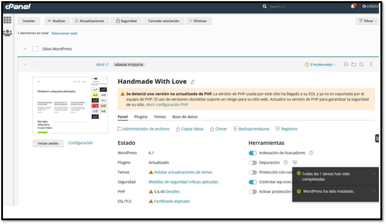 Instalar WordPress por medio de WordPress Toolkit. – Ayuda Powerhost
